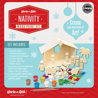 Nativity Scene Wood Paint Set