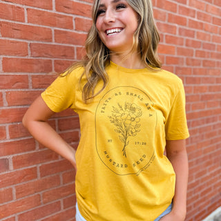 August 2025 T-Shirt of the Month: Mustard Seed Faith