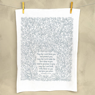 The Blessing Scripture Tea Towel — 24"x20" — CSB