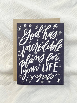 Incredible Plans Card - Christian Encouragement Graduation