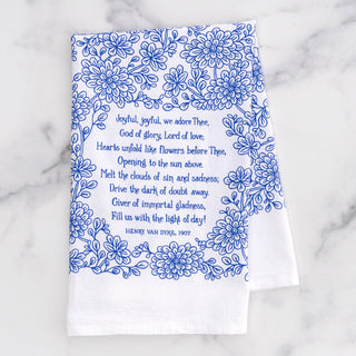 Joyful, Joyful Hymn Tea Towel — 24" x 20"