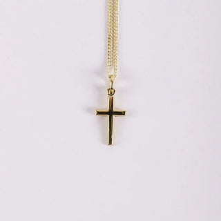 Necklace - Cross Gold Over Sterling Sliver - 16-18"