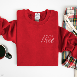 Joy to the World Cozy Crewneck Christmas Sweatshirt