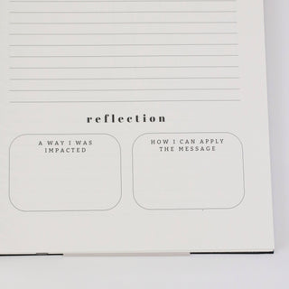 Church Notes Journal - Size Large, Black Spiral (7 x 10")