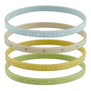 Silicone Bracelet - Glory to God - 4pc