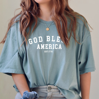 God Bless America 1776 - Comfort Christian T-Shirt, Gospel Wear and Share