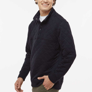 Custom Embroidered Men's Quilted Half-Snap Pullover - 8890