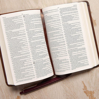 KJV Compact Bible, Value Edition, Brown LeatherTouch, Red Letter, Pure Cambridge Text, Presentation Page, Full-Color Maps, Easy-to-Read Bible MCM Type Imitation Leather