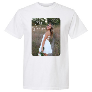 Custom Senior Photo T-Shirt Name and Favorite Bible Verse or Quote