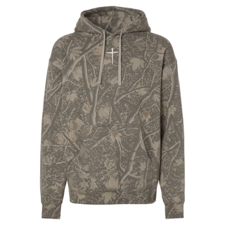 Independent Trading Co Unisex Premium Camo Three Nails Cross Hoodie Sweatshirt