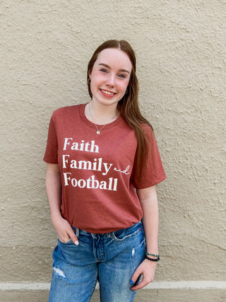 Faith Family & Football Fall Tee Shirt