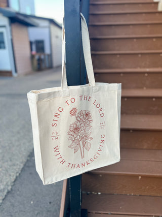 November Tote Of The Month -  Sing To The Lord With Thanksgiving