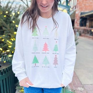 December Sweatshirt Of The Month - The Names Of God Christmas Trees