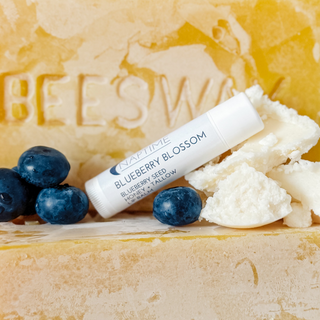 Blueberry Blossom Lip Balm - Organic Blueberry Seed Oil, Beeswax + Honey