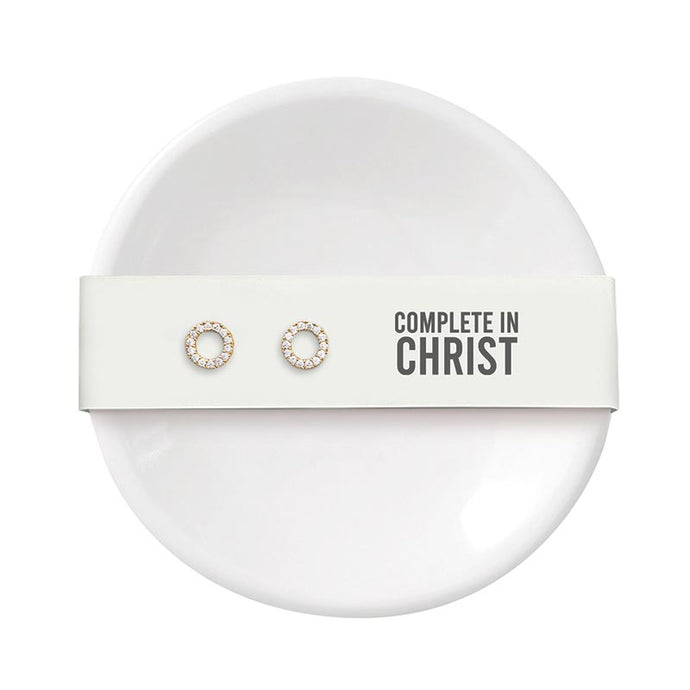 Ceramic Ring Dish & Earrings - Complete in Christ