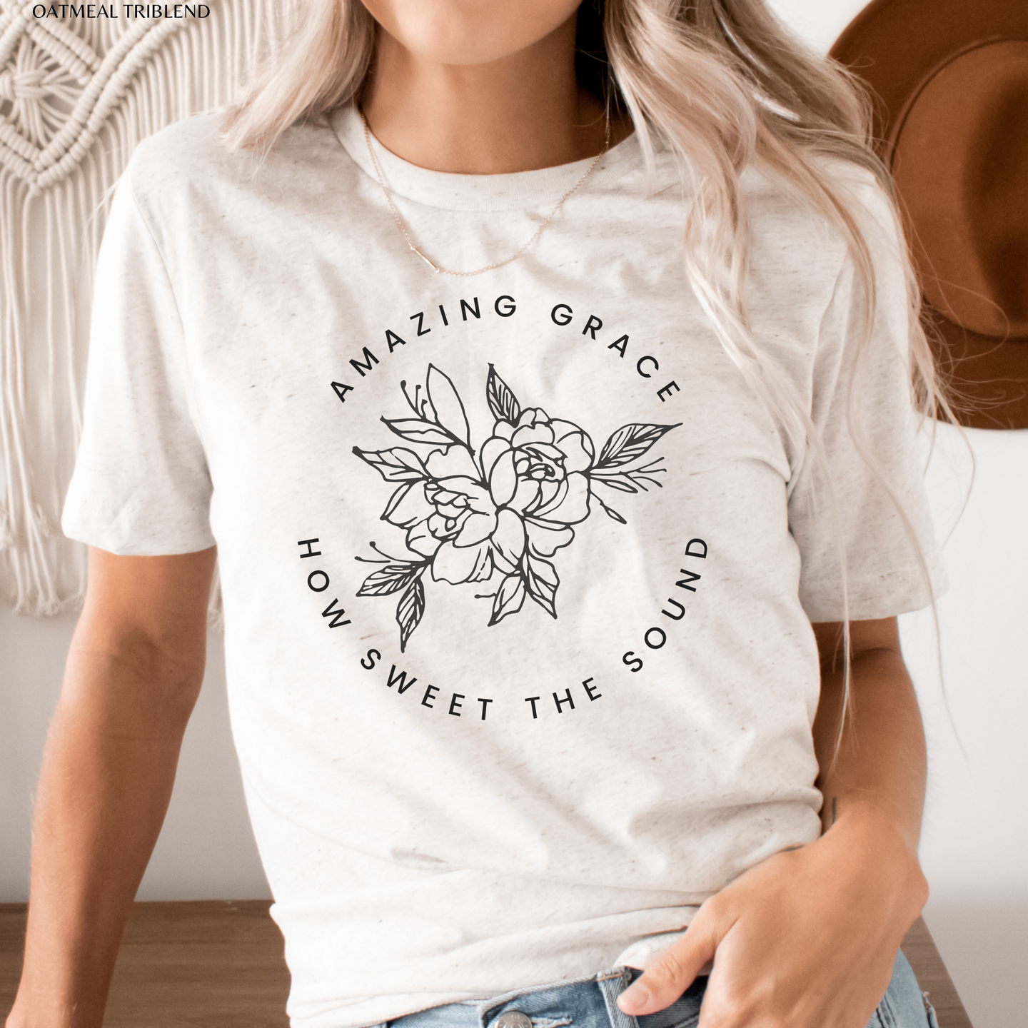 Amazing Grace Floral Graphic Tee