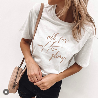 All For His Glory Christian Womens T-Shirt