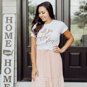 All For His Glory Christian Womens T-Shirt