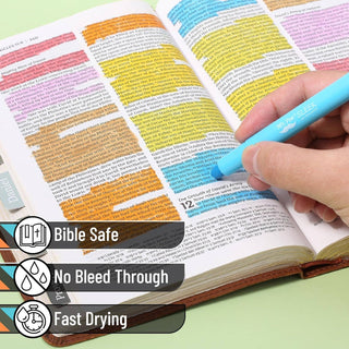 Gel Bible Highlighters 8 Pack No Bleed