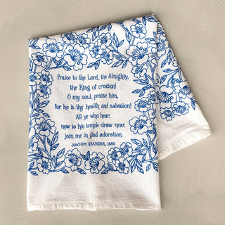 Praise to the Lord Hymn Tea Towel