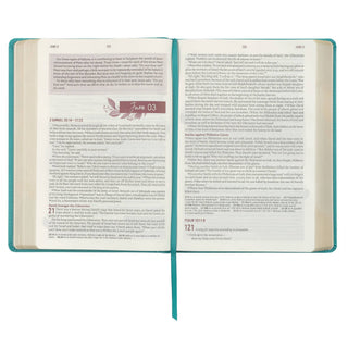 Devotional Bible NLT for Women Faux Leather, Teal