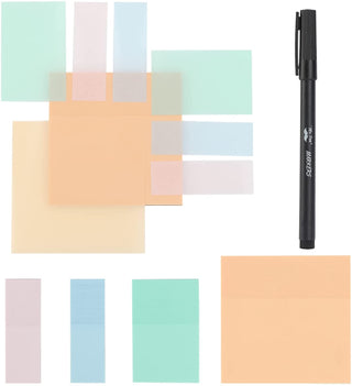 Transparent Sticky Notes - 200 Pastel Colors