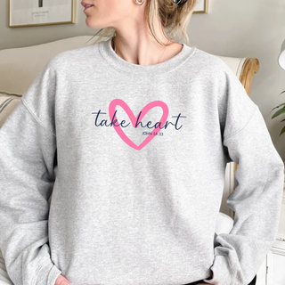 Take Heart Cozy Crewneck Valentine Sweatshirt