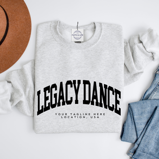 Custom Varsity Arched Mascot Team Sweatshirt