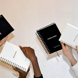 Church Notes Journal- White Spiral Linen- Christian Notebook