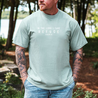 In the Lord I Take Refuge Psalm 61 Comfort Colors Tshirt - Front Only - March 2026 Collection