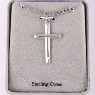Necklace Cross - Cross - Sterling Silver - 24"