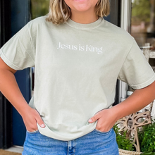 Jesus is King Comfort Wash Heavyweight Christian T-Shirt