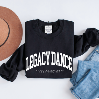 Custom Varsity Arched Mascot Team Sweatshirt