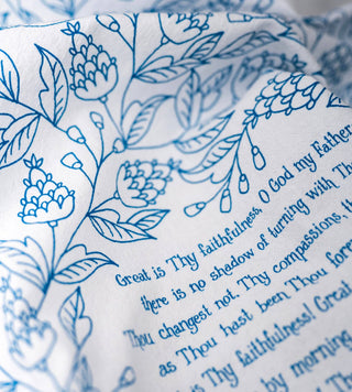 Great Is Thy Faithfulness Hymn Tea Towel
