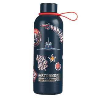 Water Bottle Stainless Steel with Stickers Navy Strong and Courageous Josh 1:9