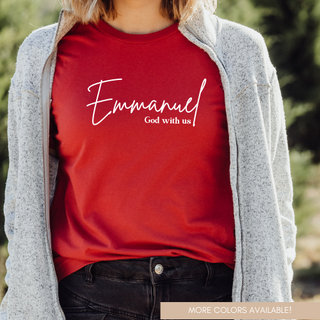 Emmanuel God With Us Christian Christmas Tee Shirt