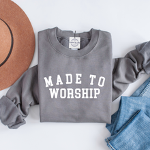 Made to Worship- Cozy Christian Crewneck Sweatshirt