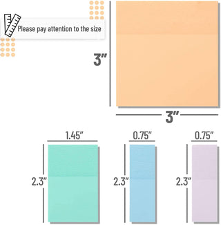 Transparent Sticky Notes - 200 Pastel Colors