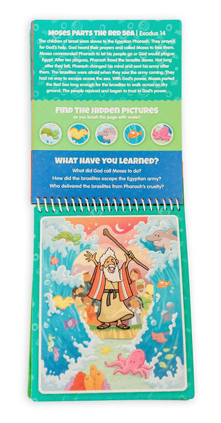 Old Testament #1 Aqua Brush Activity Book, Reusable Travel Activity