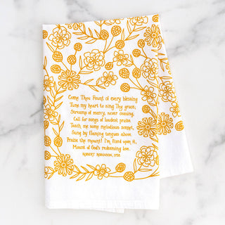 Come Thou Fount Hymn Tea Towel — 24" x 20"