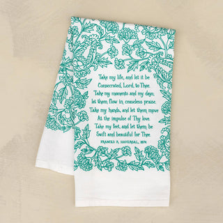 Take My Life and Let It Be Hymn Tea Towel — 24" x 20"