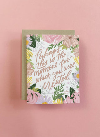 Esther 4:14 Card - Scripture Card, Christian Art, Floral