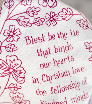 Blest Be the Tie Hymn Tea Towel — 24"x20"