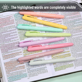 Gel Highlighters, 8 Pack, No-Bleed, Twist-Up Design