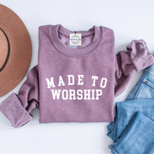 Made to Worship- Cozy Christian Crewneck Sweatshirt