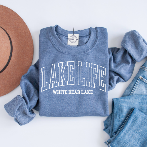 Custom Lake Life Crewneck Sweatshirt