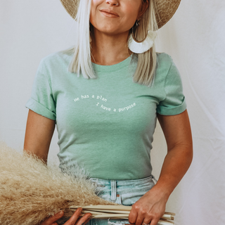 He Has A Plan I Have A Purpose Soft Christian T-Shirt