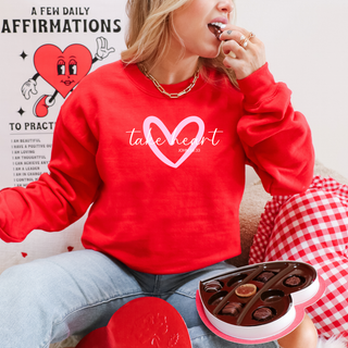 Take Heart Cozy Crewneck Valentine Sweatshirt