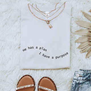 He Has A Plan I Have A Purpose Soft Christian T-Shirt