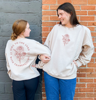*LAST ONE!* November Sweatshirt of the Month - Front and Back Design - Sing To The Lord With Thanksgiving